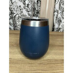 YETI Rambler 10 Ounce Wine Tumbler in Navy Black - New
